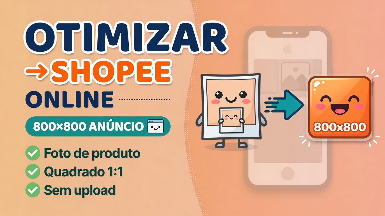 Otimizar Imagem Shopee Online - Foto 800×800 para Anúncio